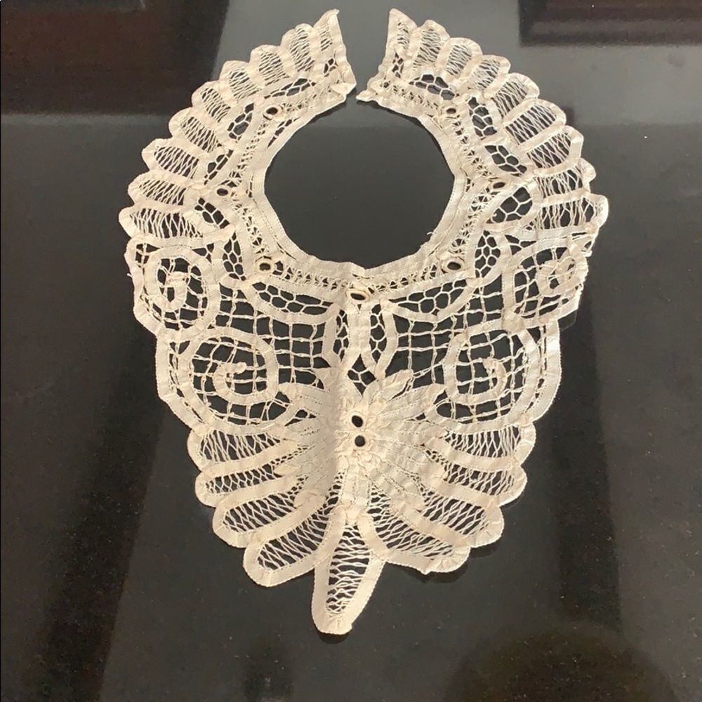 Vintage Battenburg Lace  Collar